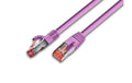 Wirewin Patchkabel: S/FTP 1m pink Cat.6, AWG27, 1Gbps, 250MHz, Zugentlastung
