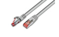 Wirewin Patchkabel: S/FTP 15m grau Cat.6, AWG27, 1Gbps, 250MHz, Zugentlastung