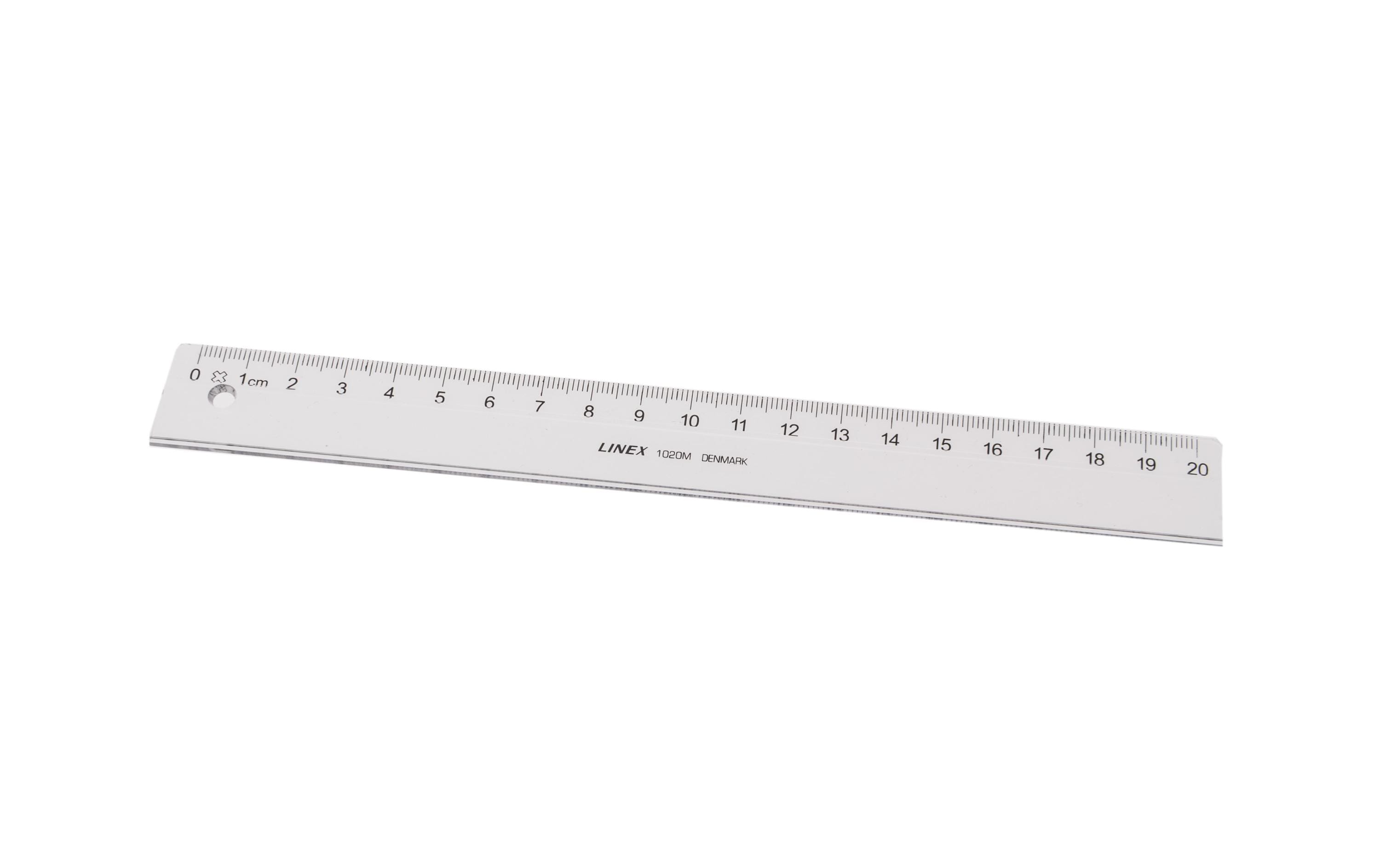 Linex: Lineal 20cm, Tuschekante Lineal 20cm