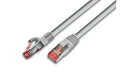 Wirewin Patchkabel: S/FTP 0.25m grau Cat.6, AWG27, 1Gbps, 250MHz, Zugentlastung