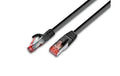 Wirewin Patchkabel: S/FTP 0.25m schwarz Cat.6, AWG27, 1Gbps, 250MHz, Zugentlastung