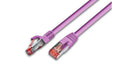 Wirewin Patchkabel: S/FTP 0.25m pink Cat.6, AWG27, 1Gbps, 250MHz, Zugentlastung