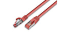 Wirewin Patchkabel: S/FTP 0.25m rot Cat.6, AWG27, 1Gbps, 250MHz, Zugentlastung