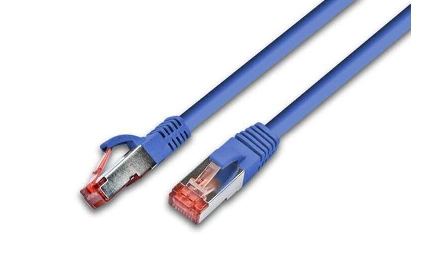 Wirewin Patchkabel: S/FTP 30m blau Cat.6, AWG27, 1Gbps, 250MHz, Zugentlastung