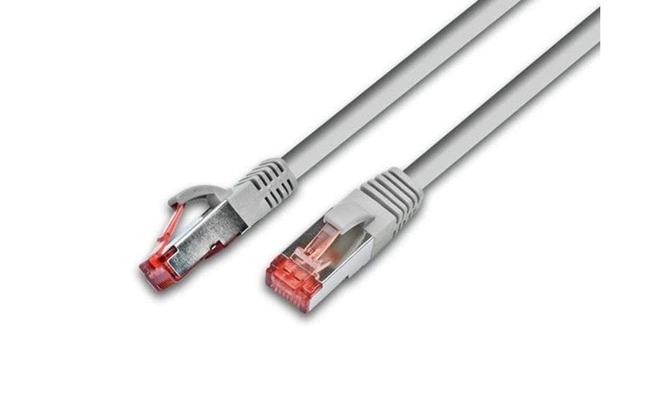 Wirewin Patchkabel: S/FTP 4m grau Cat.6, AWG27, 1Gbps, 250MHz, Zugentlastung
