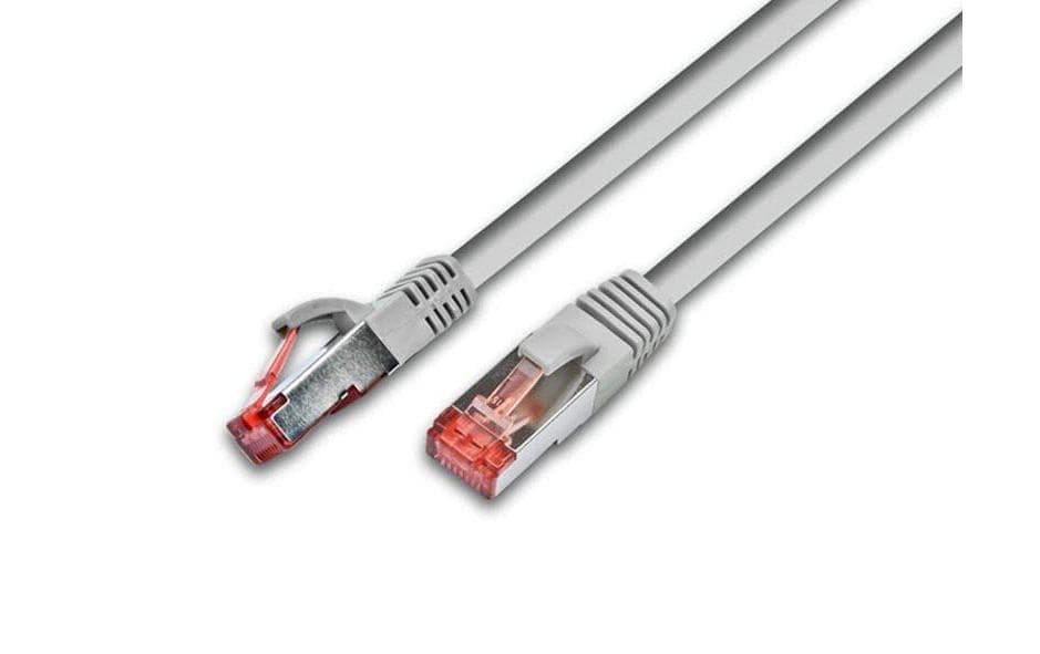 Wirewin Patchkabel: S/FTP 0.5m grau Cat.6, AWG27, 1Gbps, 250MHz, Zugentlastung