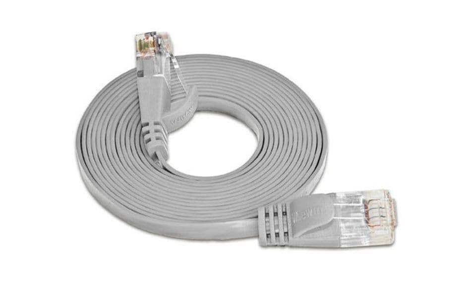 Wirewin Slim Patchkabel: UTP, 25m, grau Cat.6, AWG36, Klinkenschutz, Längenaufdruck
