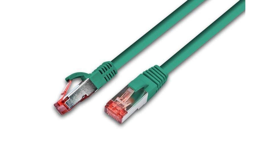 Wirewin Patchkabel: F/UTP, 1m, grün Cat.5e, AWG26, 1Gbps, 100MHz, Zugentlastung