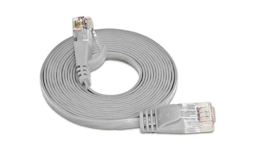 Wirewin Slim Patchkabel: UTP, 1.5m, grau Cat.6, AWG36, Klinkenschutz, Längenaufdruck