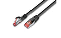 Wirewin Patchkabel: S/FTP, 0.50m, schwarz Cat.6A, AWG26, 10Gbps, 500MHz, LSOH
