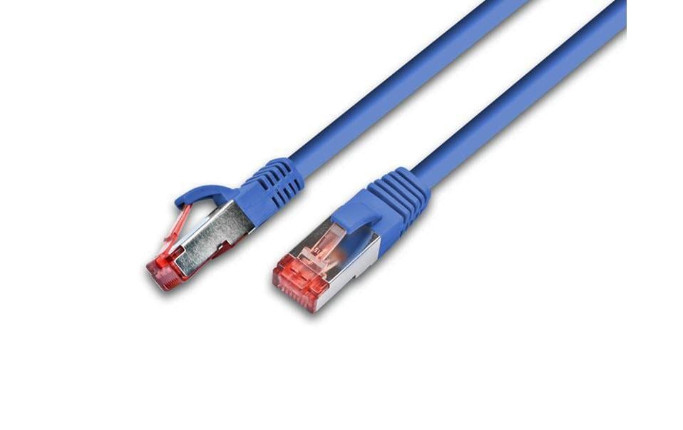 Wirewin Patchkabel: F/UTP, 2m, blau Cat.5e, AWG26, 1Gbps, 100MHz, Zugentlastung