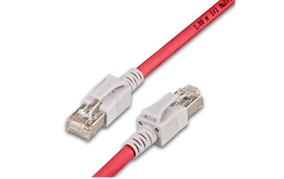 Wirewin Cat.6A LED Patchkabel 2m rot PIMF, S/FTP, 10Gbps, Halogenfrei