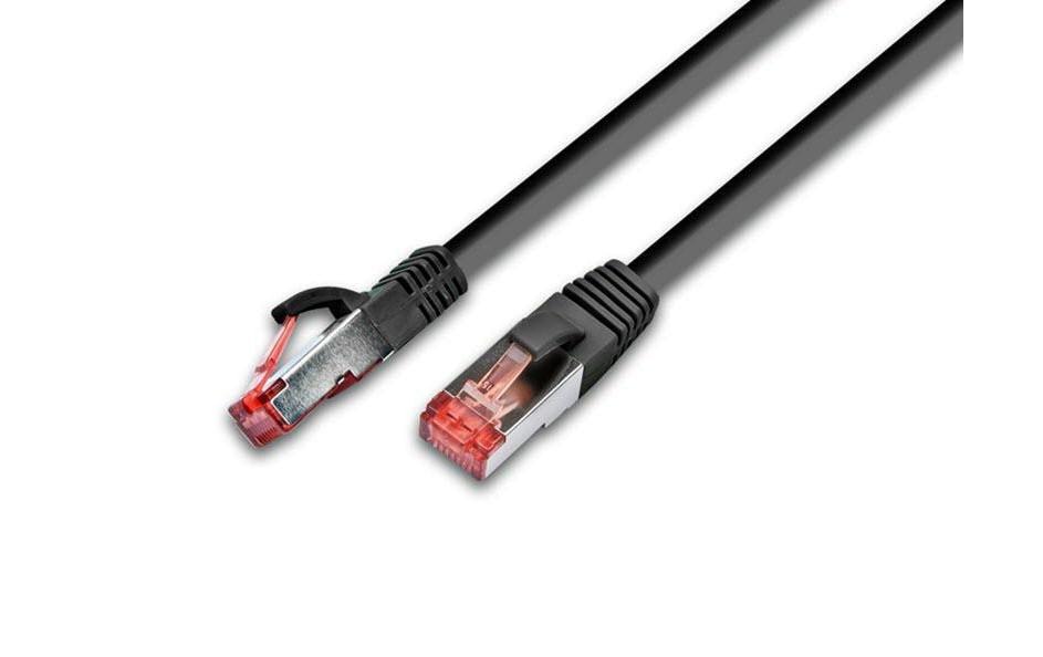 Wirewin Patchkabel: S/FTP, 5m, schwarz Cat.6A, AWG26, 10Gbps, 500MHz, LSOH