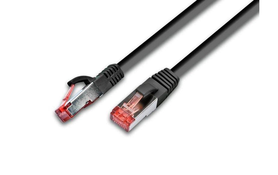 Wirewin Patchkabel: F/UTP, 20m, schwarz Cat.5e, AWG26, 1Gbps, 100MHz, Zugentlastung