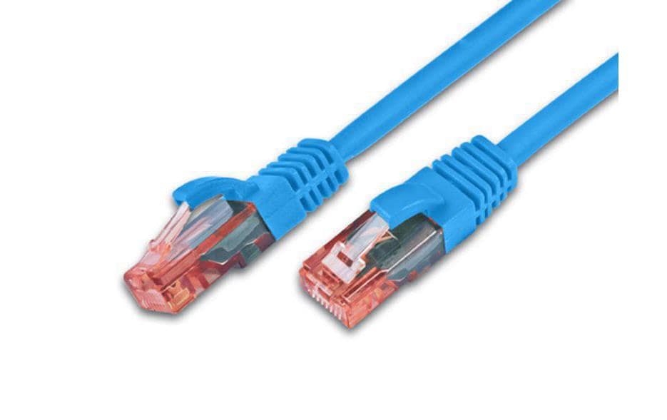 Wirewin Patchkabel: UTP 3m blau Cat.6, AWG26, 1Gbps, 250MHz, Knickschutz