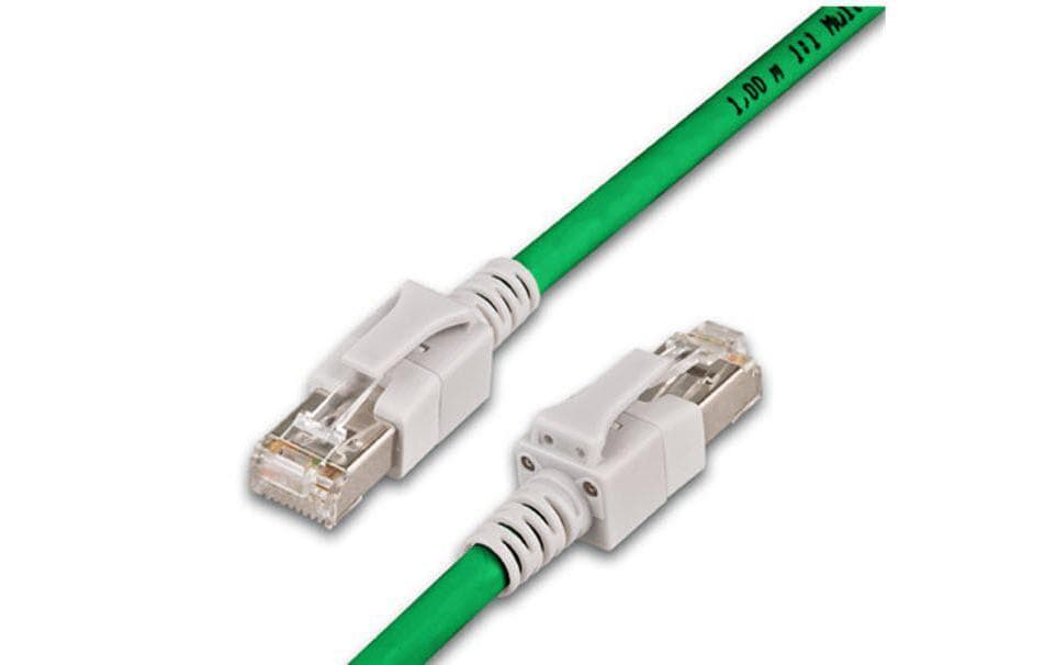 Wirewin Cat.6A LED Patchkabel 1m grün PIMF, S/FTP, 10Gbps, Halogenfrei