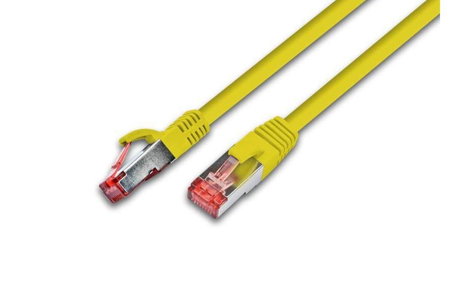 Wirewin Patchkabel: S/FTP, 2m, gelb Cat.6A, AWG26, 10Gbps, 500MHz, LSOH
