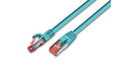 Wirewin Patchkabel: S/FTP 15m türkis Cat.6, AWG27, 1Gbps, 250MHz, Zugentlastung