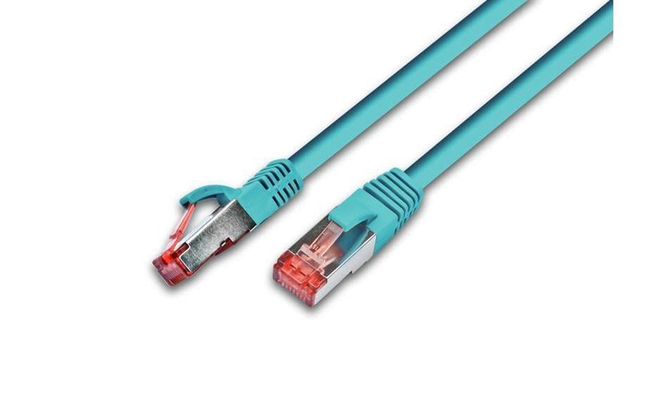 Wirewin Patchkabel: S/FTP 10m türkis Cat.6, AWG27, 1Gbps, 250MHz, Zugentlastung