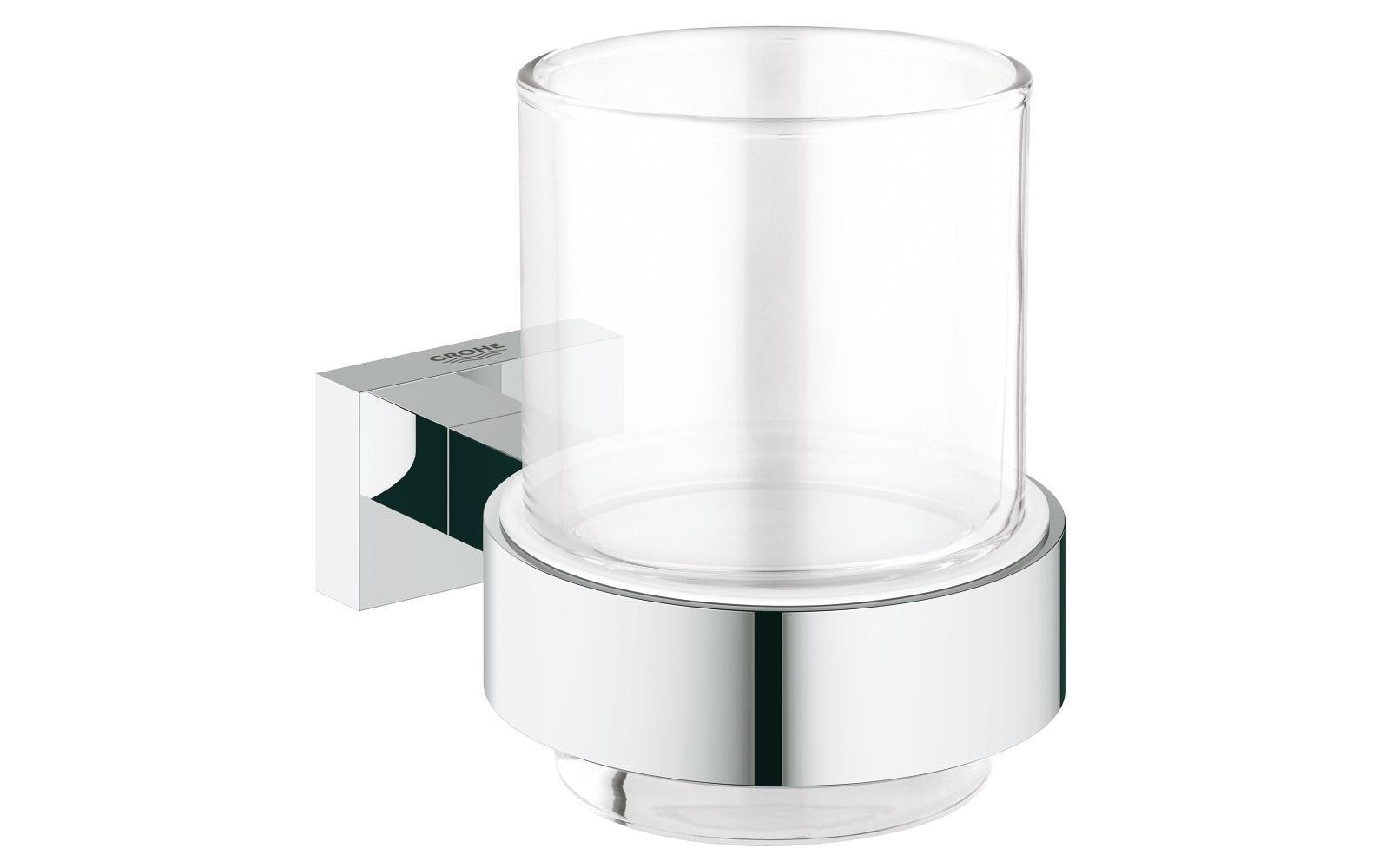 GROHE Essentials Cube Glas mit Halter chrom