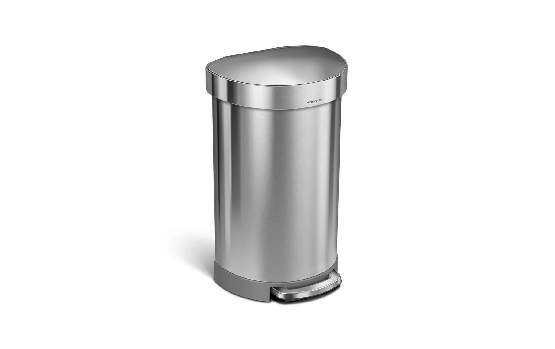Simplehuman halbrunder Treteimer 45L FAS gebürsteter Edelstahl