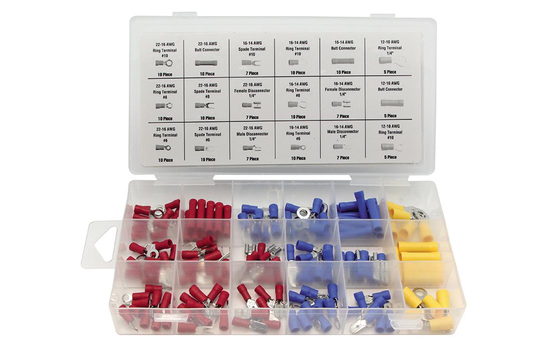 Perel Quetschverbinder-Set HAS05, 150tlg. Farbcode gemäss Grösse