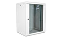 WIREWIN 19" Wandschrank, 18HE 1-teilig, grau, mit abnehmbaren Türen