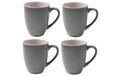 Bitz Kaffeetasse 30cl grau/rosa 4 Stk., Stoneware