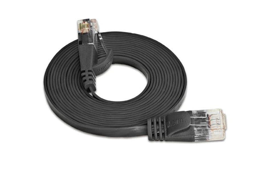 Wirewin Slim Patchkabel: UTP, 2m, schwarz Cat.6, AWG36, Klinkenschutz, Längenaufdruck