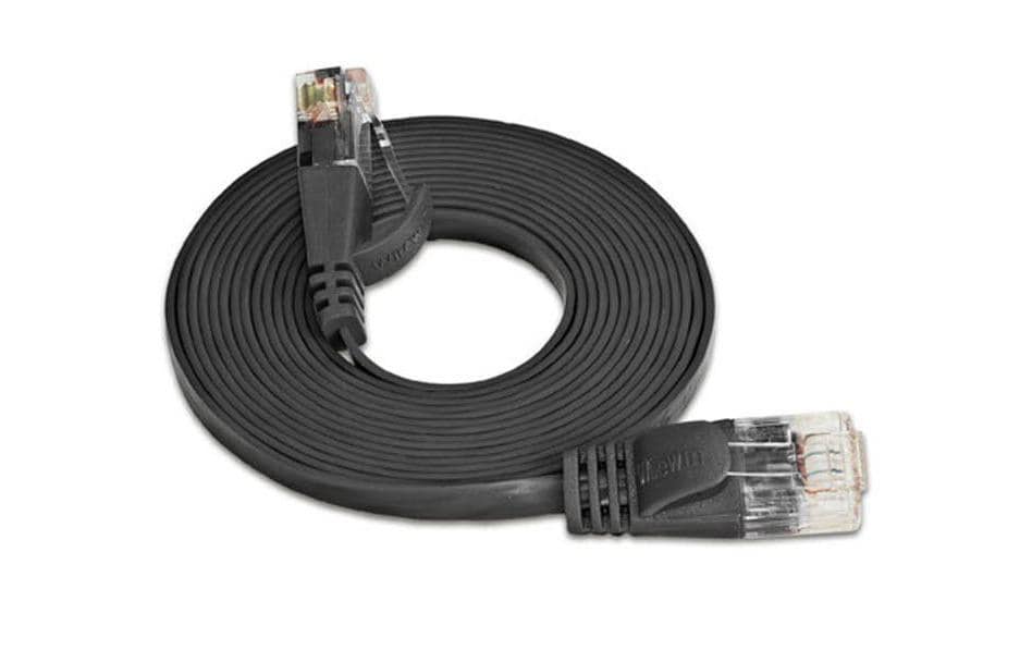 Wirewin Slim Patchkabel: UTP, 3m, schwarz Cat.6, AWG36, Klinkenschutz, Längenaufdruck