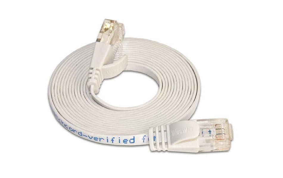 Wirewin Slim Patchkabel: UTP, 2m, weiss Cat.6, AWG36, Klinkenschutz, Längenaufdruck