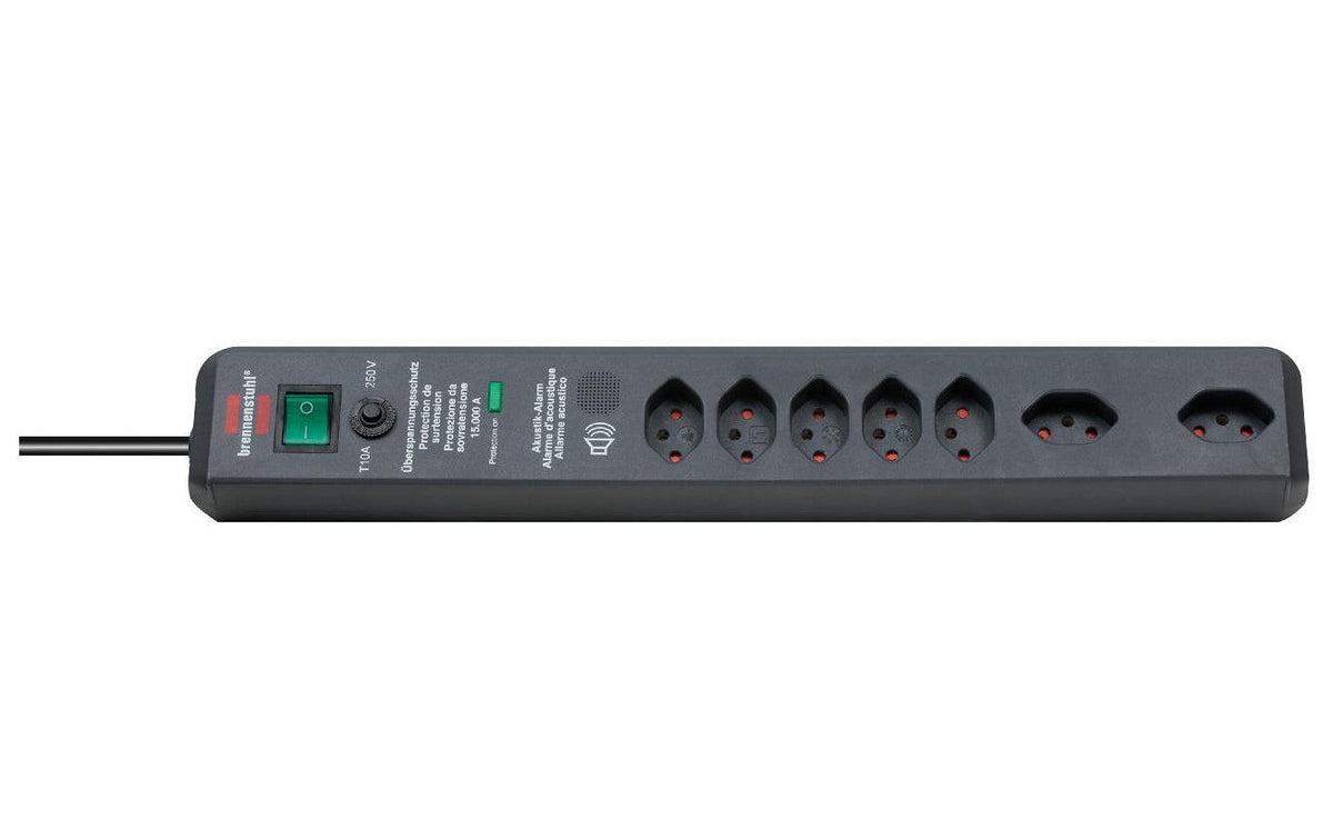 Brennenstuhl Secure-Tec 7xT13 Automatiksteckdosenleiste mit ÜS 19'500 A
