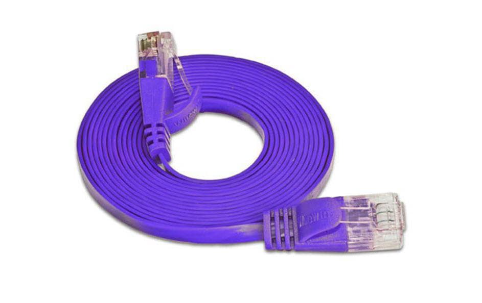 Wirewin Slim Patchkabel: UTP, 7.5m, violett Cat.6, AWG36, Klinkenschutz, Längenaufdruck
