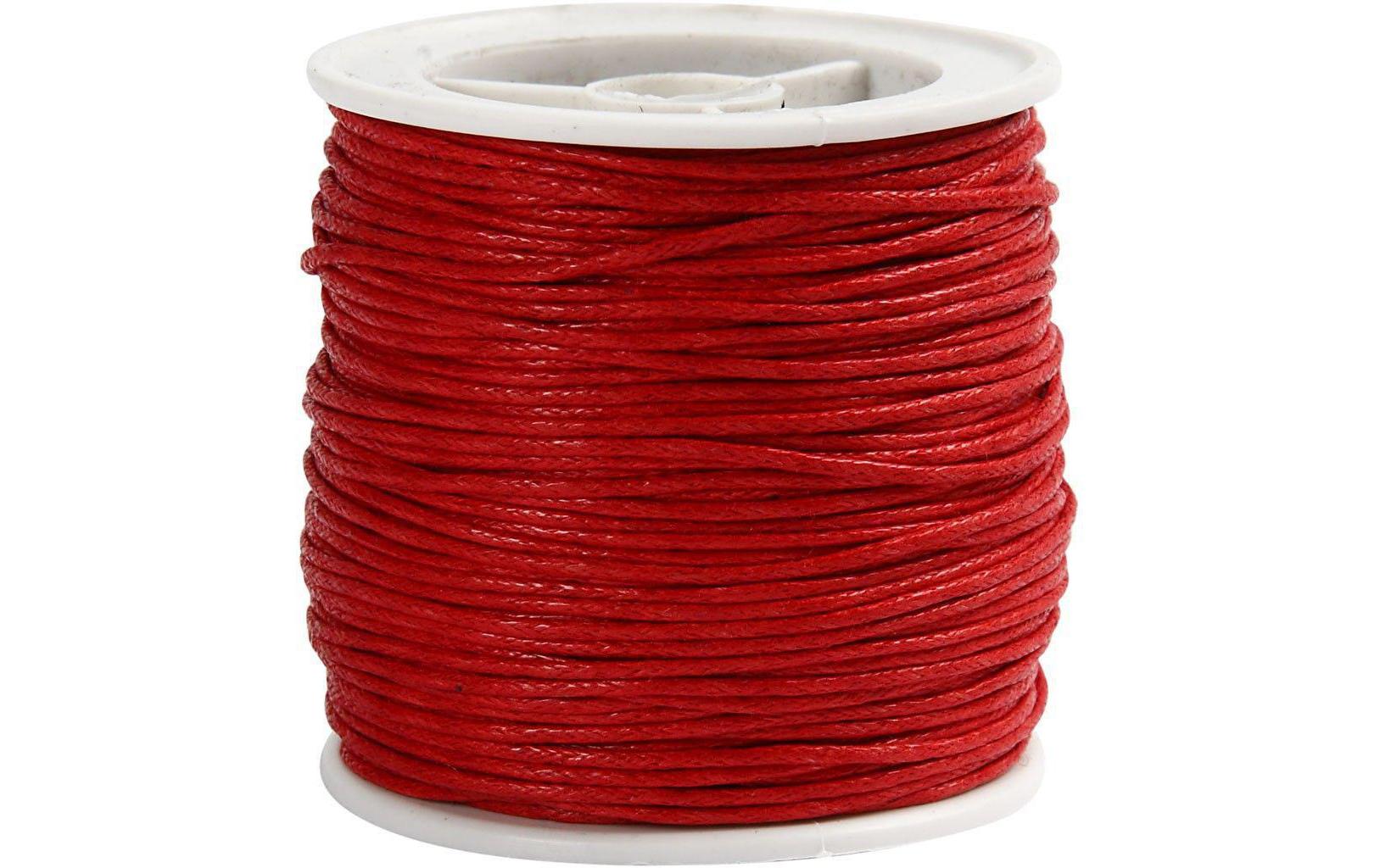 Creativ Company Baumwollband Stärke: 1 mm, rot, Länge: 40 m