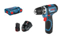 Bosch Professional GSR 12V-15 FC 2x2Ah, L-BOXX