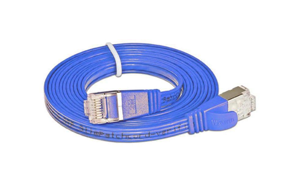 Wirewin Slim Patchkabel: STP, 25m, blau Cat.6, AWG36, Klinkenschutz, Längenaufdruck