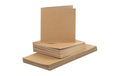 Creativ Company Karten 240 g/m2 und Couvert natur, 50 Stück, 15 x 15 cm