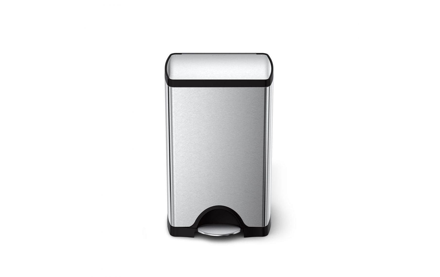 Simplehuman Treteimer 38 Liter, gebürsteter Edelstahl