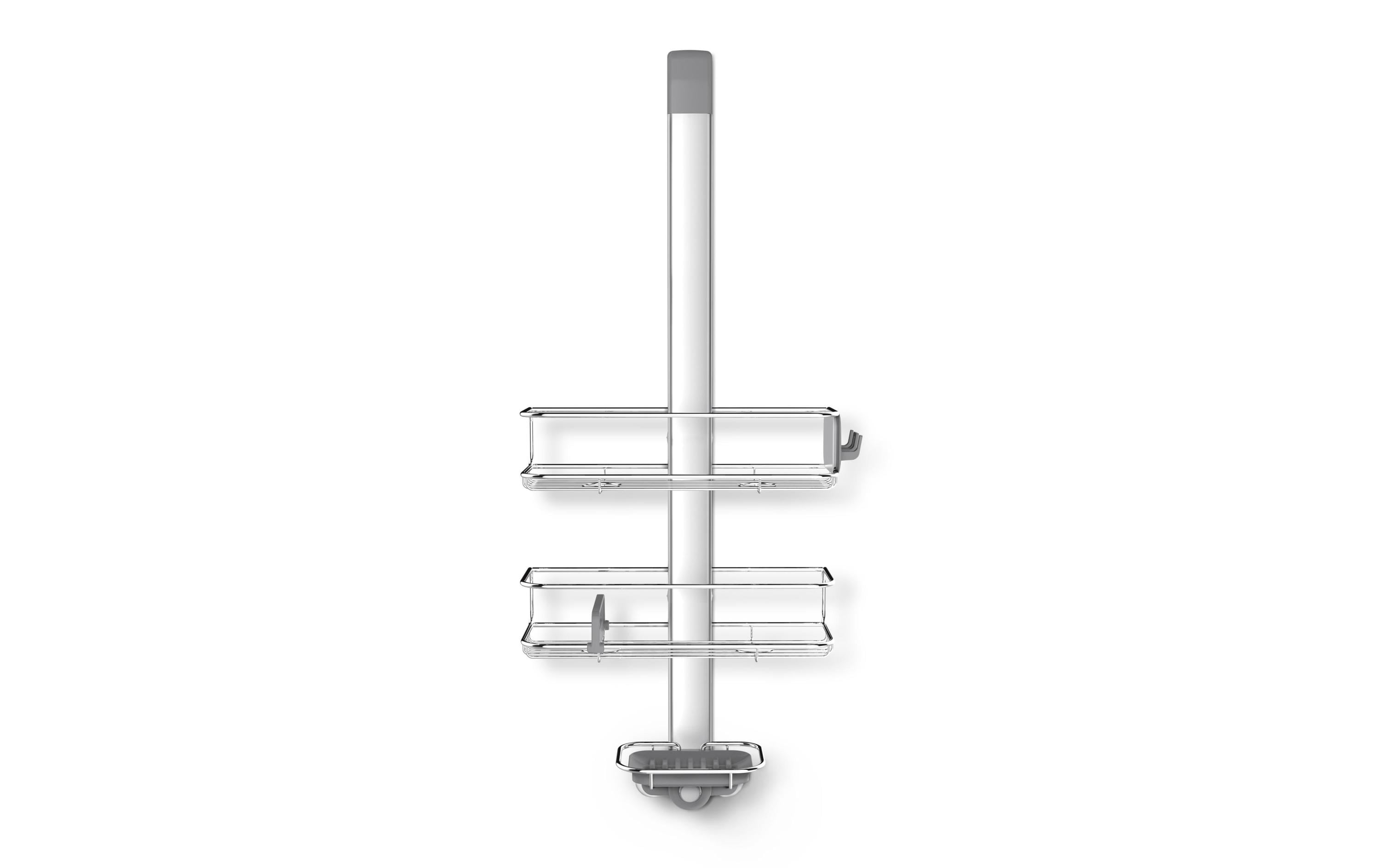 Simplehuman Tür-Duschcaddy gebürsteter Edelstahl und Aluminium