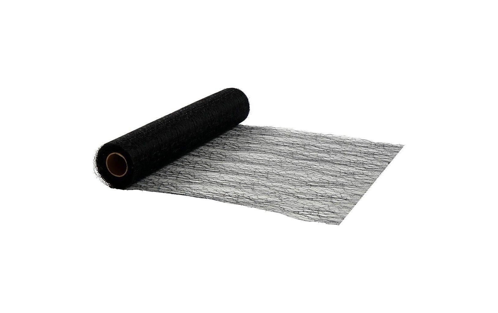 Creativ Company Tischläufer Netz 30 cm x 10 m, Schwarz