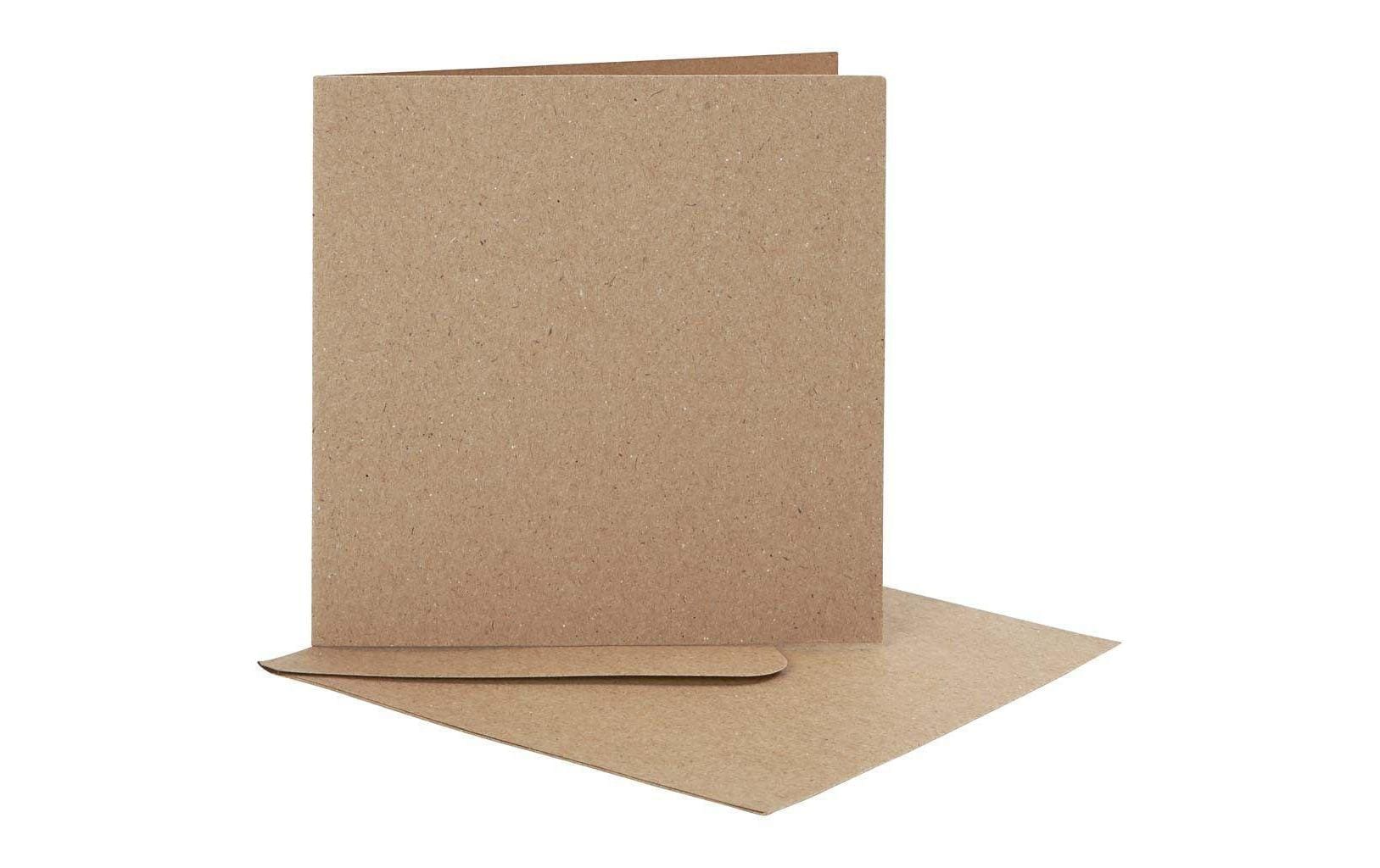 Creativ Company Karten 220 g/m2 natur 10 Sets, 12.5 x 12.5 cm