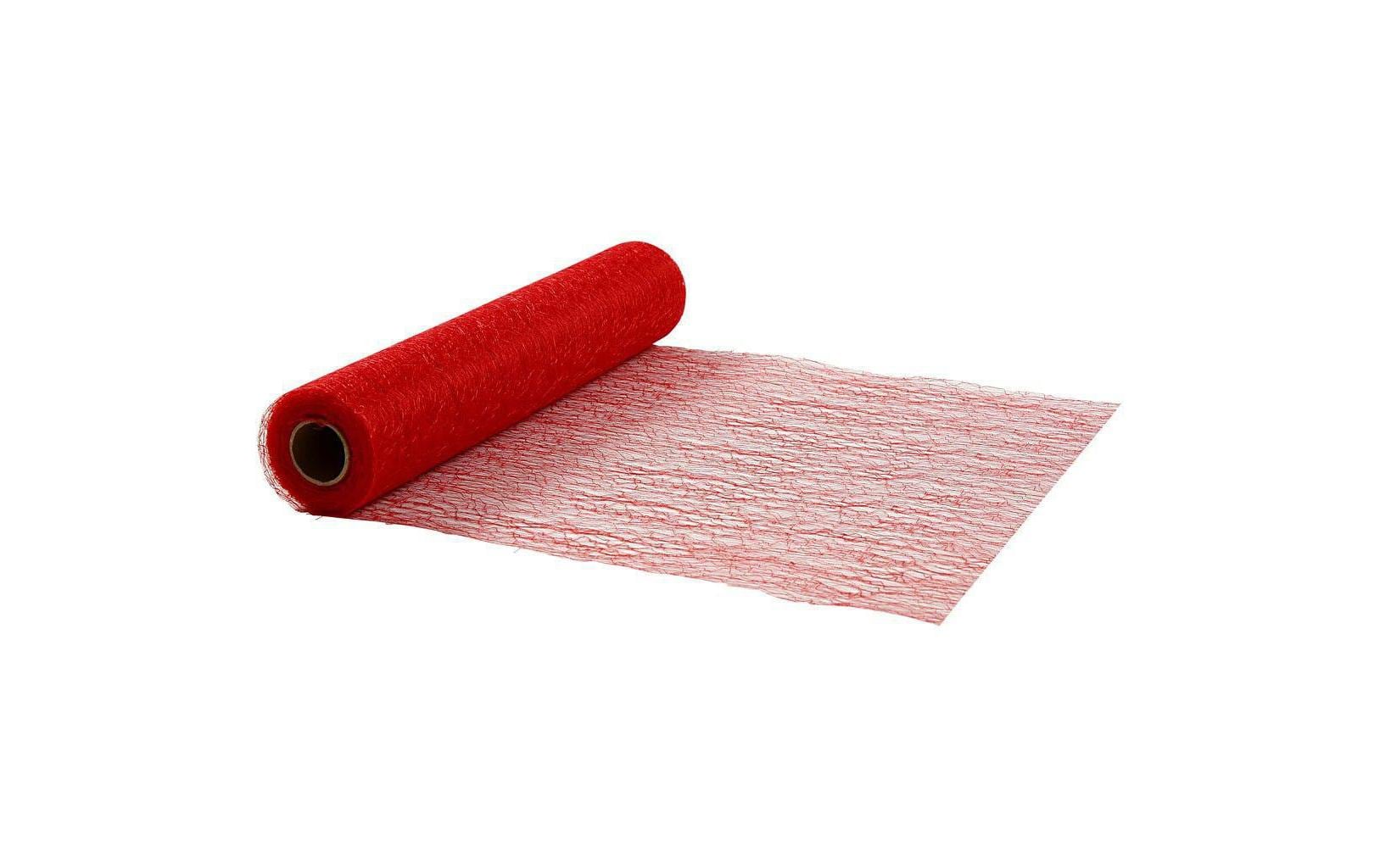 Creativ Company Tischläufer Netz 30 cm x 10 m, Rot
