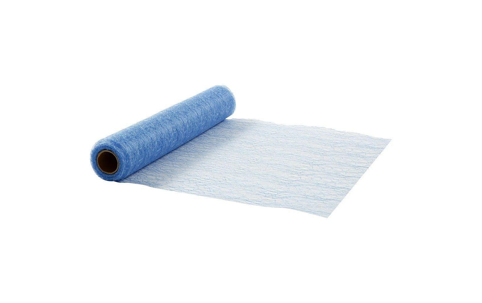 Creativ Company Tischläufer Netz 30 cm x 10 m, Blau