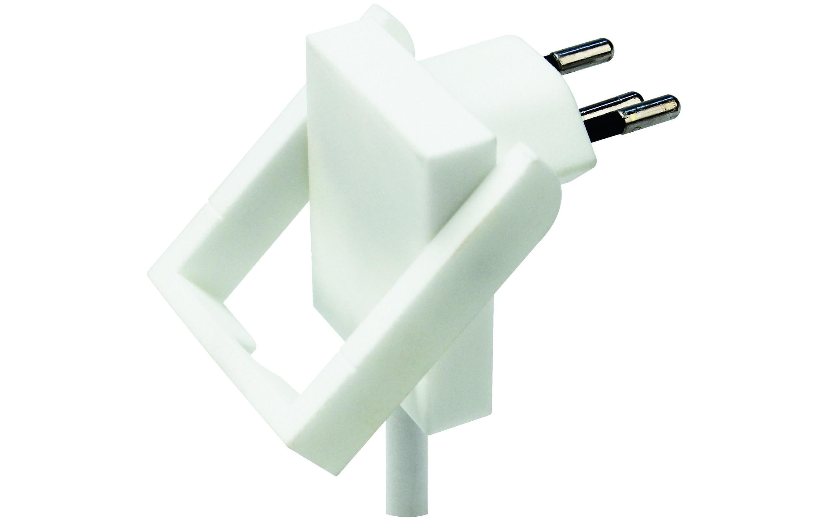 STEFFEN STEKO Dreh-Flachwinkelstecker T13, 90° Skat, weiss