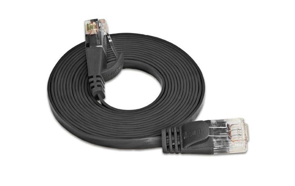 Wirewin Slim Patchkabel: STP, 25m, schwarz Cat.6, AWG36, Klinkenschutz, Längenaufdruck