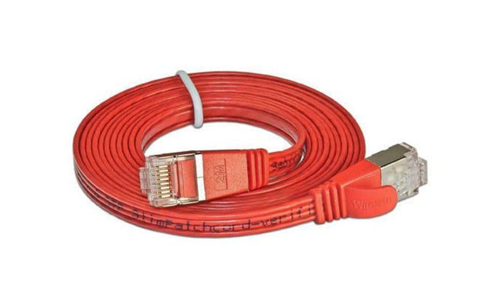 Wirewin Slim Patchkabel: STP, 20m, rot Cat.6, AWG36, Klinkenschutz, Längenaufdruck