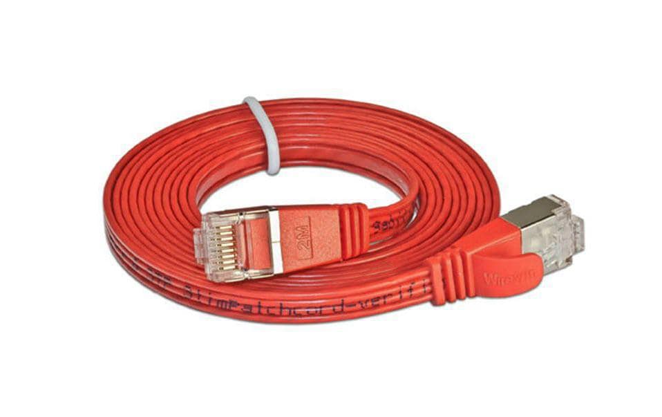 Wirewin Slim Patchkabel: STP, 3m, rot Cat.6, AWG36, Klinkenschutz, Längenaufdruck