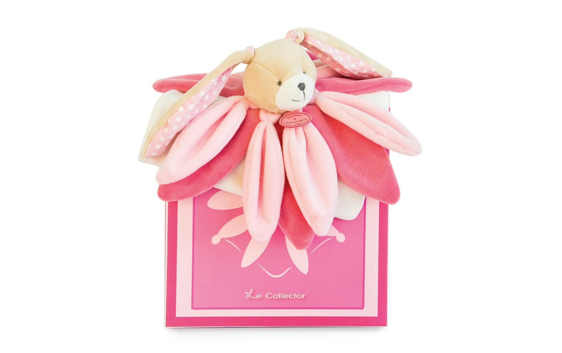 DouDou Geschenkset COLLECTOR Schmusetuch Hase rosa 28cm