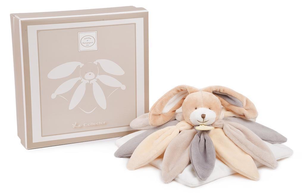 DouDou Geschenkset COLLECTOR Schmusetuch Hase taupe 28cm