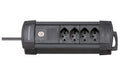 Brennenstuhl Premium-Line Steckdosenleiste 4xT13, ohne Schalter, schwarz, 5m Kabel